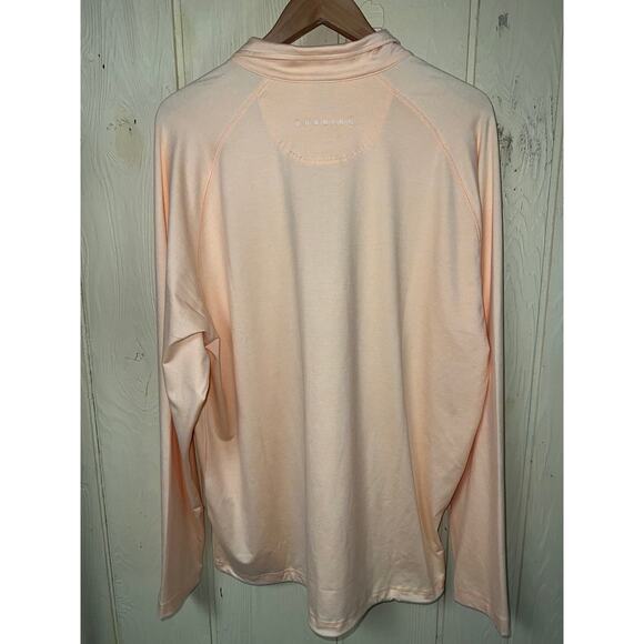 X-Large Pull Over TOP Polo Thumb Holes Peach XL Active Shirt Sport Dunning NEW - Picture 7 of 9